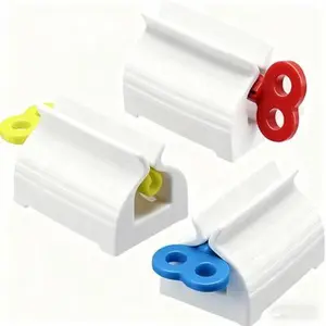 6-Pack Toothpaste Squeezers with Rollers Clamps & Coil Winders for Efficient Dispensing and Tidy Storage