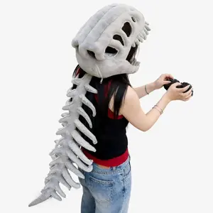 Unisex Dinosaur Skeleton Pillow in  for Costume Play Party Decor & Home Comfort Versatile Design Perfect for Fun Settings