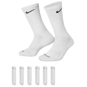 Nike Men's Everyday Plus White Crew Socks Size X-Large 6 Pack