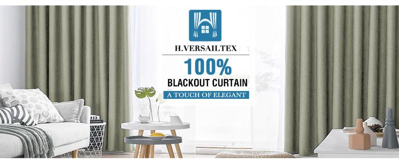 H.VERSAILTEX 100% Blackout Faux Linen Curtains for Bedroom Full Light Blocking Drapes with Double Face Linen Back Tab Loop Pocket Textured Burlap Curtains for Living Room 2 Panels H.VERSAILTEX 100% Blackout Faux Linen Curtains for Bedroom Full Light Blocking Drapes with Double Face Linen Back Tab Loop Pocket Textured Burlap Curtains for Living Room 2 Panels