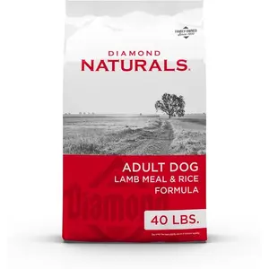 Adult Dry Dog Food Lamb Meal and Rice Formula with Probiotics and Essential Nutrients for Balanced Health 40 lb Bag
