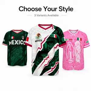New Mexican Soccer Jersey , Men's Mexico Aztec Calendar Style Jerseys, Soccer Lover Gift, 2026 V-Neck Football Jersey for Player and Fans Quick-Dry T-Shirts Breathable Athletic
