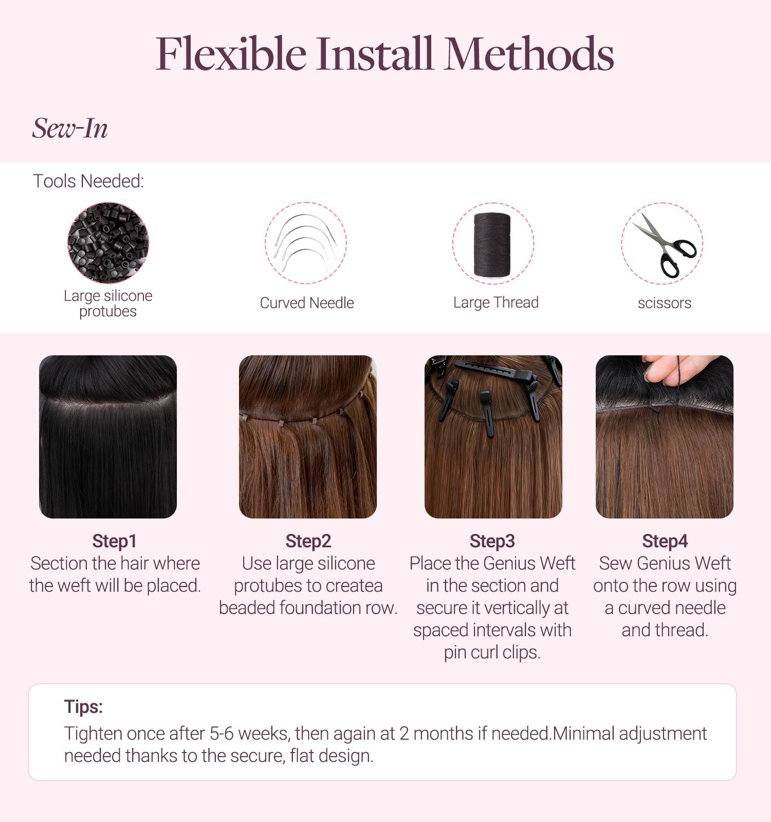 GOO GOO 14-24 Inch Genius Weft Hair Extensions Human Hair, Sew In Remy Human Hair Weft for Women#Greenish#TikTokShopSpringGlowUp GOO GOO 14-24 Inch Genius Weft Hair Extensions Human Hair, Sew In Remy Human Hair Weft for Women#Greenish#TikTokShopSpringGlowUp