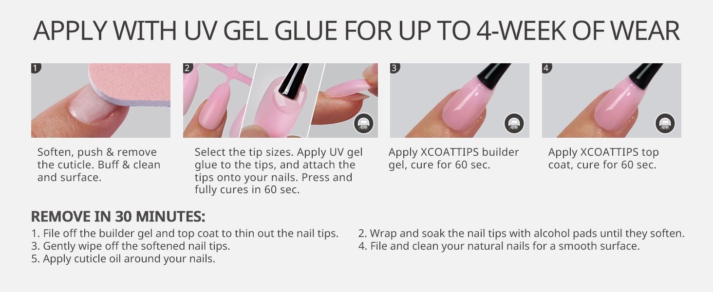 btartboxnails XCOATTIPS Soft Gel Nail Tips - Product only 150pcs Short White Press On Nails No accessories,  Square or Almond or Coffin Fake Nails