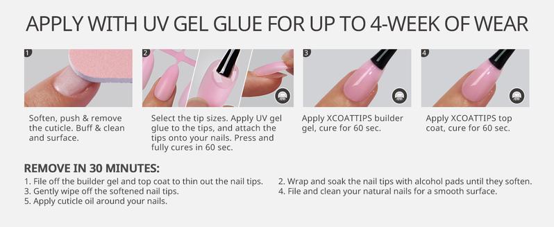 btartboxnails XCOATTIPS Soft Gel Nail Tips - Product only 150pcs Short White Press On Nails No accessories,  Square or Almond or Coffin Fake Nails