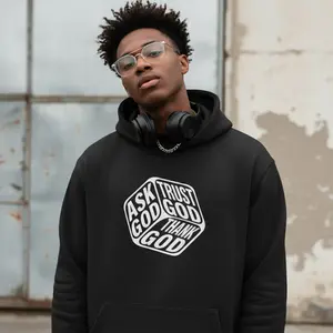 Men's Graphic Hoodie, Cute & Durable Print, Regular Fit, Easy Care, "a new start"-Style 79