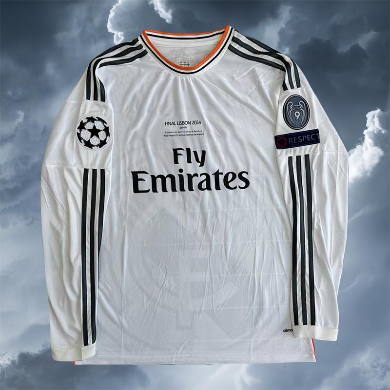 13-14 Home White Ronaldo #7 Long-Sleeve Soccer Jersey