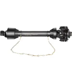 1-3/8" PTO Shaft - 6 Spline Both Ends Driveline, Series 5 Tractor PTO Shaft (43"-57" Length) with Slip Clutch, Black Finish for Bush Hog/Finish Mower
