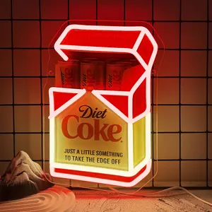 Fridge Cigs Neon Sign，Dimmable Drink Light for Wall Decor, Decor Neon Signs for Business Man Cave, Bar, Shop, Bedroom, Gifts for Christmas, Birthday