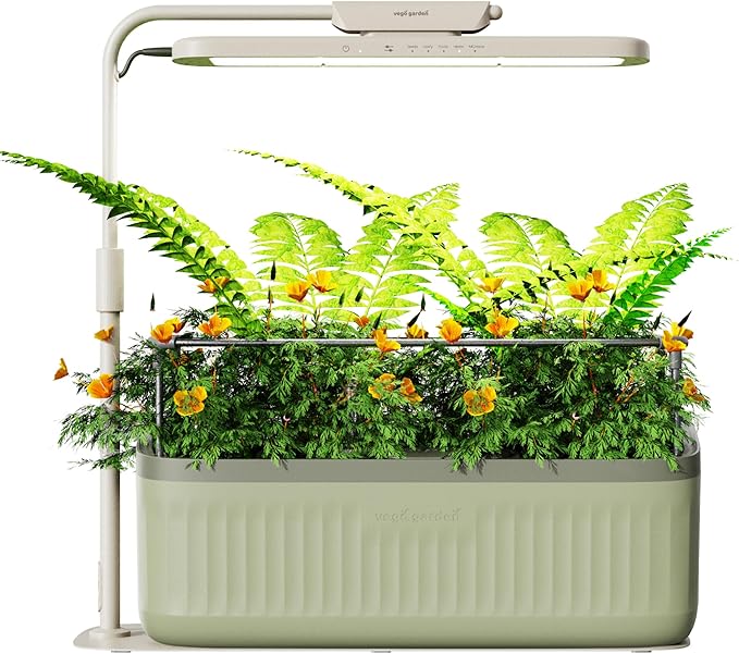 Vego Garden Grow Lights Stand for Indoor Plants Full-Spectrum LED Light with 5 Modes & Adjustable Height 14.9" to 22.5" for Seedlings Fruit Herbs Greens & Microgreens Heavy Duty Greenhouse Modern Design