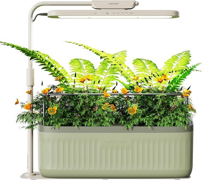 Vego Garden Grow Lights Stand for Indoor Plants Full-Spectrum LED Light with 5 Modes & Adjustable Height 14.9" to 22.5" for Seedlings Fruit Herbs Greens & Microgreens Heavy Duty Greenhouse Modern Design