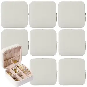 8Pcs/Set Bridesmaid Proposal Gifts Travel Jewelry Case,Mini Bachelorette Party Organizer,Small Bridesmaid Gift Storage Boxes for Women Earring,Necklace,Rings,Bracelets,Hand Tools Kits
