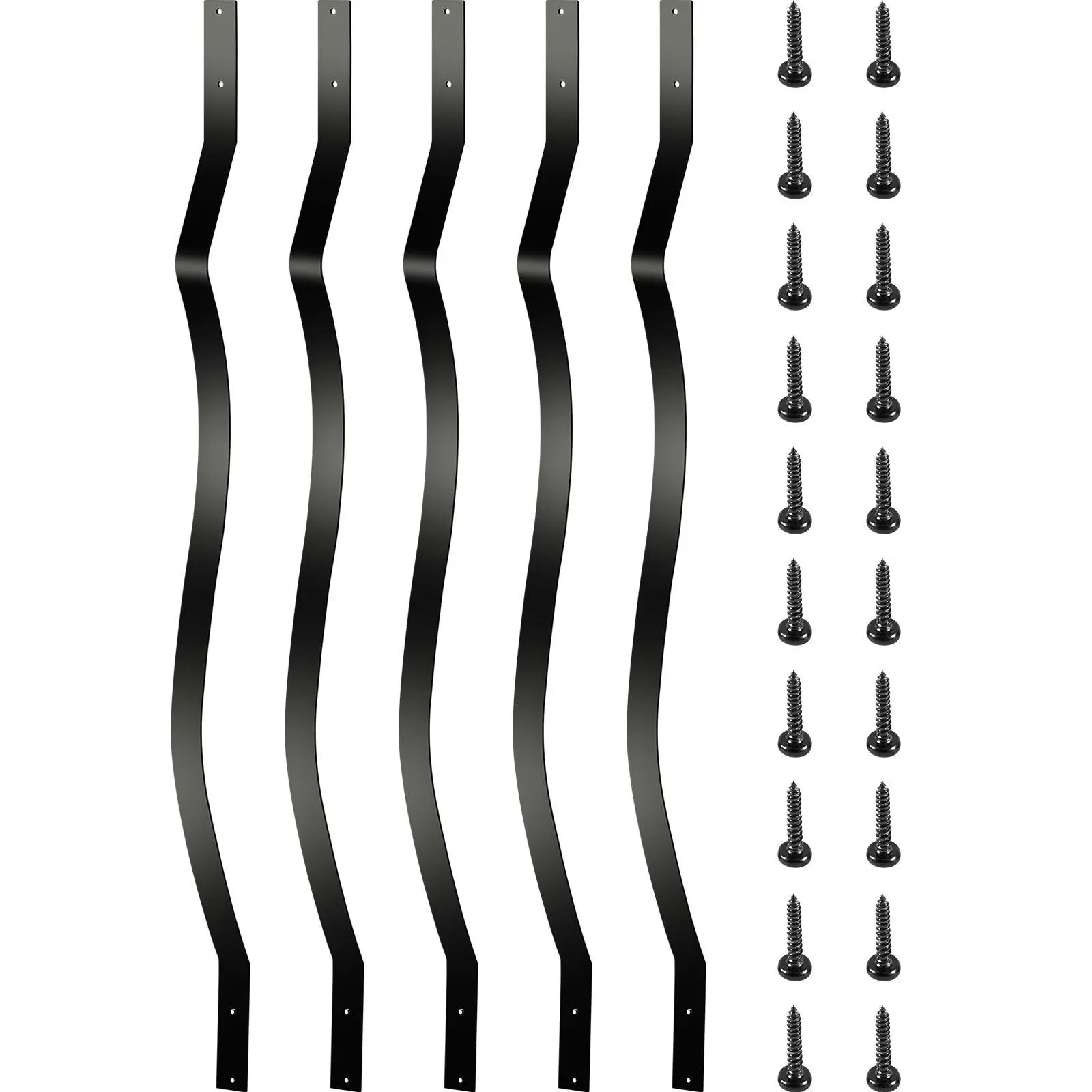 【SummerFinds】VEVOR Deck Balusters,  , 26 Pack Metal Deck Spindles, 32.25\"x1\" Staircase Baluster with Screws, Iron Deck Railing for Wood and Composite Deck, Stylish Baluster for Outdoor Stair Deck Porch