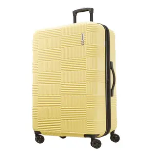 American Tourister Hardside Checked Spinner Suitcase - Yellow
