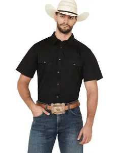 Gibson Trading Co Men's Solid Pearl Snap Short Sleeve Western Shirt - Gmba17w104