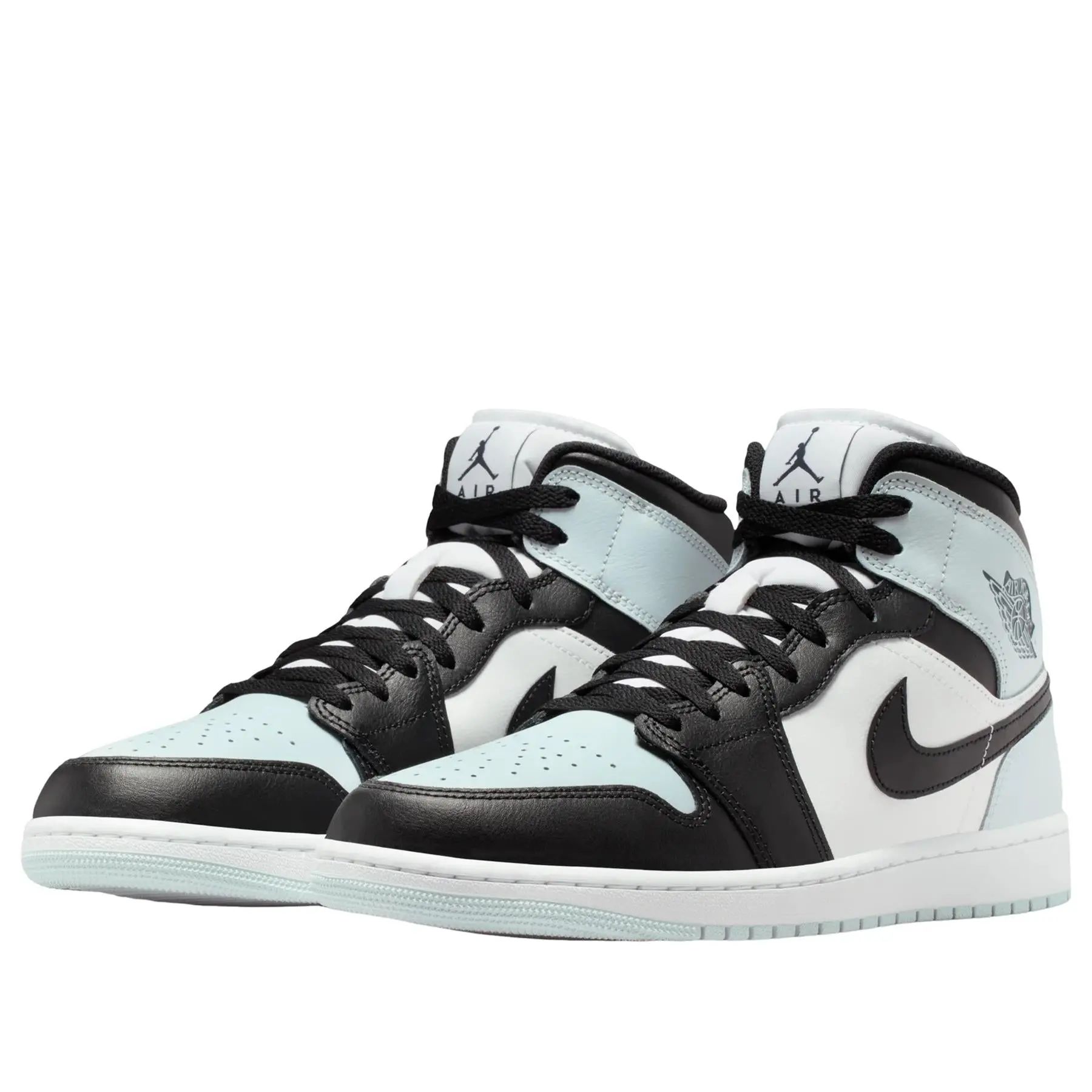 Jordan 1 Mid Black Aura Squadron Blue Men's DQ8426-002 Trainer Sneaker Sneakers Trainer Shoes