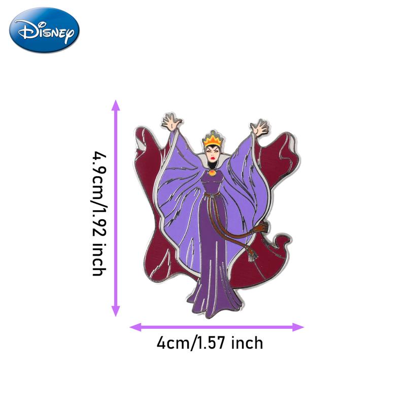 3PCS Disney Classic Villain Pin Officially Licensed Black Magic Maleficent Evil Queen Ursula Anime Brooch Backpack Decoration Jacket Lapel Anti-Rust Exquisite Alloy Enamel Gift
