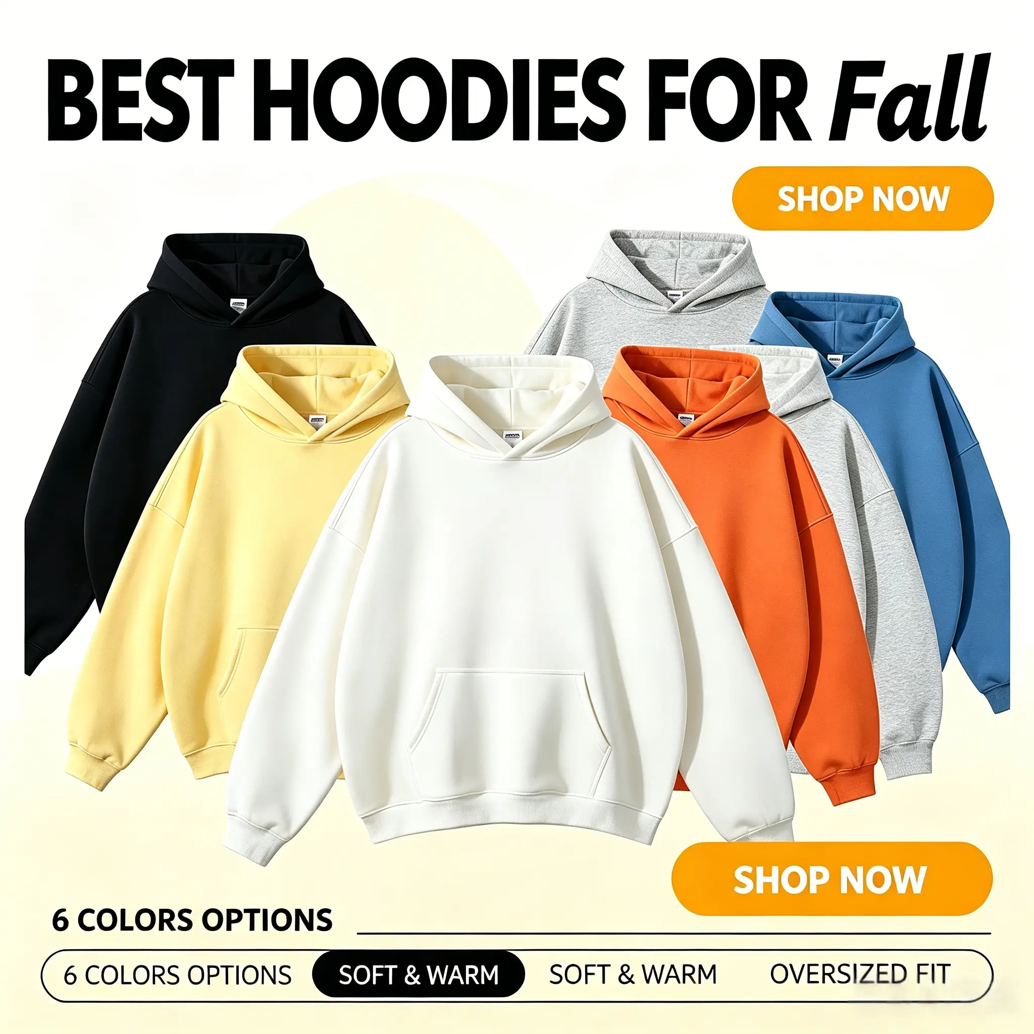 Raidyboer Fall/Winter Heavy Fleece Lined Hoodies for Men Women Oversized Casual Hooded Daily Commute Sweatshirt Basic Pullover With Pockets, Streetwear Hip Hop Style Menswear Long Sleeve Stylish Tops Plus Size