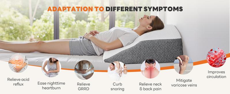 Wedge Pillow, Body Pillow for Sleep Apnea, Neck Pain Relief, Post Surgery, Sleeping Comfort, Acid Reflux, Heartburn, Back Pain Relief and Snoring