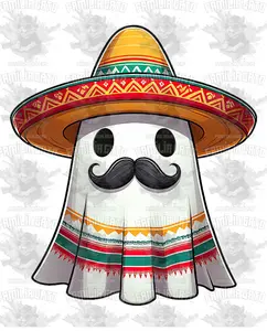 Ghost Mexicano DTF Transfer