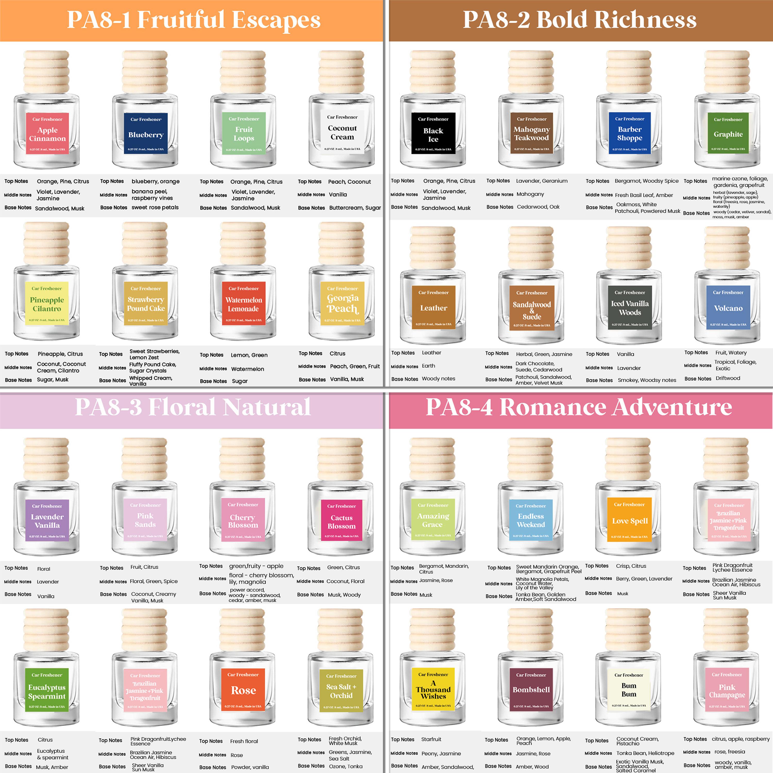 4 Multi Combo Pick Scent Car Freshener Hanging Air Diffuser Made in USA Long Lasting 4 Multi Combo Pick Scent Car Freshener Hanging Air Diffuser Made in USA Long Lasting