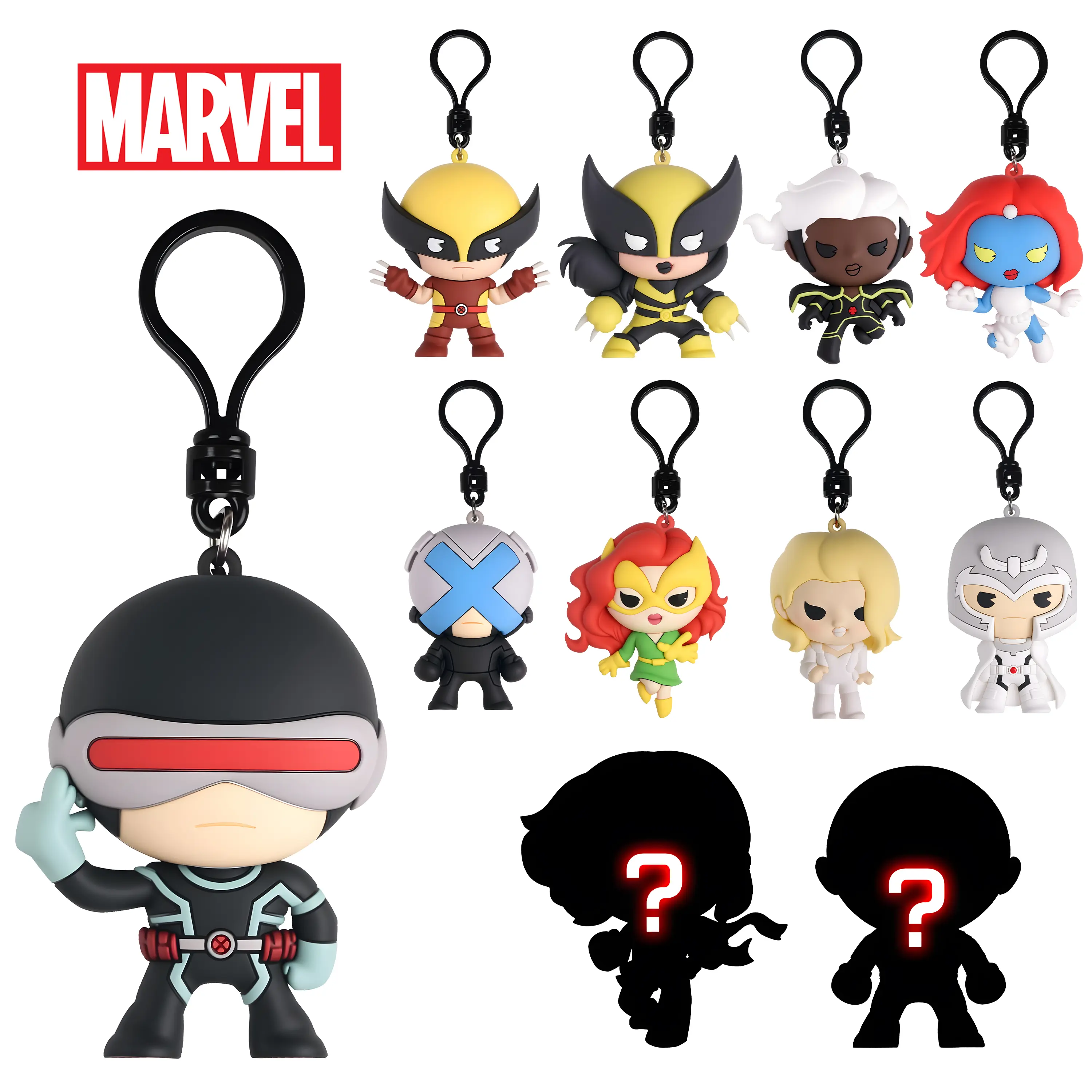 Marvel X-Men Cyclops Character Art Vinyl Figure Pendant Keychain - Blind Box, Blind Pack Collectible, Box Figures Box