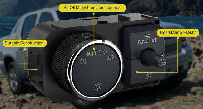 Nilight Headlight Dimmer Switch Compatible with 2007 2008 2009 2010 2011 2013 Chevy Silverado 1500 2500HD 3500HD Tahoe 2007-2014 GMC Sierra 2500HD 3500HD Yukon Greenish LED Light