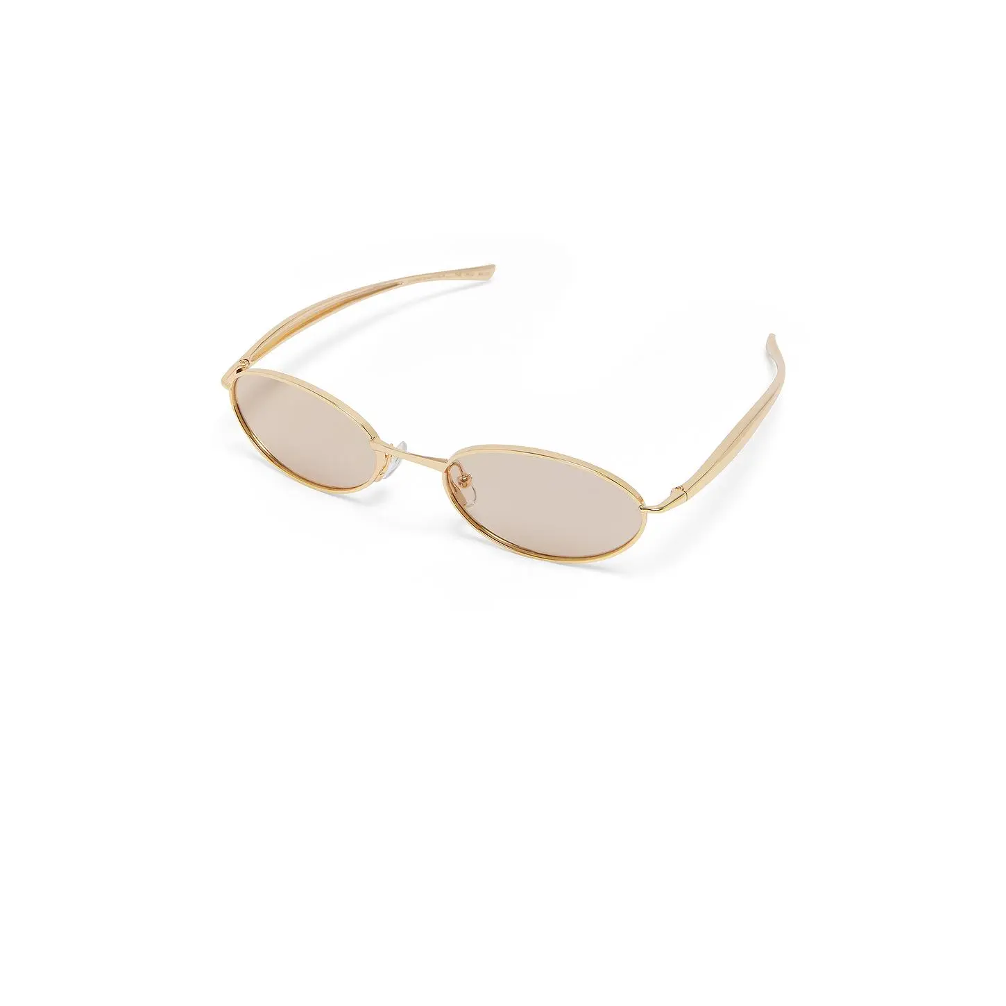 Banbe The Cruz Sunglasses in Gold & Smoke Cruz Satin Gold | Square Metal Sunglasses | Ace & Tate main image 3