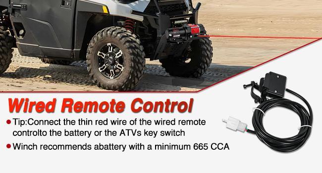 Nilight 3500 lbs ATV Winch 12V Electric Winches With Synthetic Winch Rope Wireless Remote Wired Switch Fairlead Mounting Plate Portable Waterproof Winch for Towing ATV UTV Trailer Truck Jeep Offroad