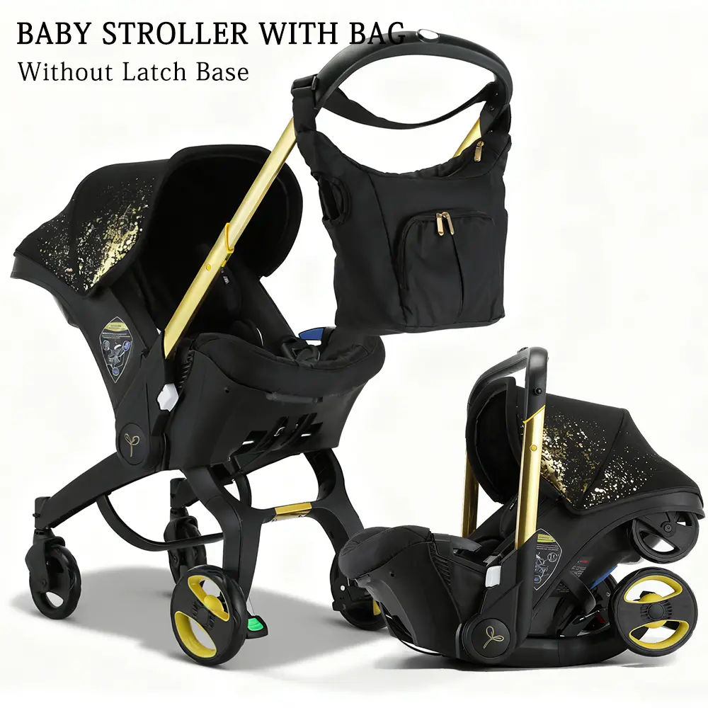 Multifunctional Baby Stroller with Free Bag,Newborn Stroller,Equipped with Chest Clip,One-Click Contraction Function,Alloy Metal Material, Foldable 4-wheel Travel Toddler Stroller, Stroller & Basket & Carrycot, Suitable for Travel #DealsForYouDays