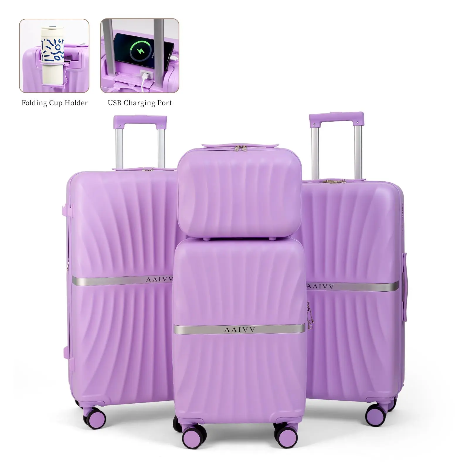 [DEALS FOR YOU] AAIVV suitcase 4piece Luggage Set,  carry on luggage,luggage set,luggage sets,sturdy abs luggage,travel system,luggage,luggage 50 lbs,luggage sets clearance,luggage sets kids,luggage travel bag,luggage travel sets