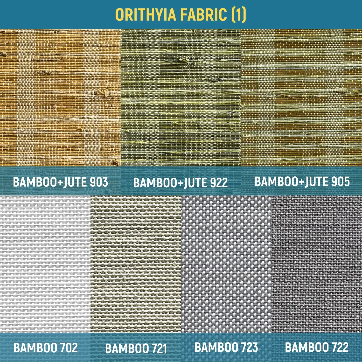 SmartWings Motorized Natural Woven Wood Blinds for Windows, Electric Auto Roman Shades with Remote for Sliding Doors, Sample Fabric for Motirized Roman Shade, Various Materials, Multi Color