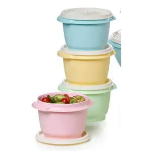 Tupperware Servalier 2½-Cup/600mL Round Containers with Seals for Airtight Liquid Tight Food Storage