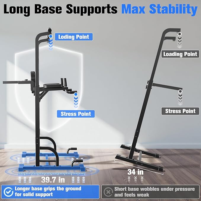 Sportsroyals Power Tower Pull Up Bar Station, 450LBS Stable Pull Up Dip Station for Home Gym Strength Training Equipment #SpringStatements Sportsroyals Power Tower Pull Up Bar Station, 450LBS Stable Pull Up Dip Station for Home Gym Strength Training Equipment #SpringStatements