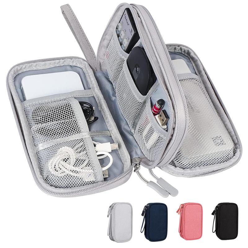 [Free!!ship] BMTWE Cable Storage Bag Travel Large-Capacity Storage Bag Portable Double-Layer Waterproof Bag for Phone Earphone Charger Cables Ideal Gift for Business Travel Outdoor