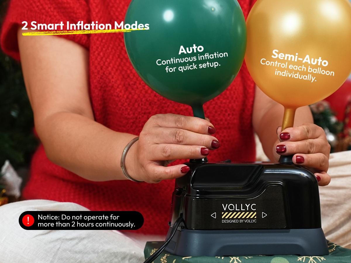 [Graduation Decor] VOLLYC Electric Balloon Pump Dual-Nozzle Portable Balloon Inflator Air Pump – Lightweight, Fast & Easy Inflation Balloon Blower for Party Decorations, Birthday, Graduation Party Wedding & Baby Shower Summervibes
