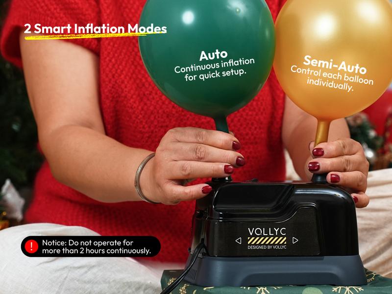 Electric Balloon Pump Dual-Nozzle Portable Inflator Lightweight Fast Inflation Blower for Party Decorations Birthday Wedding Baby Shower