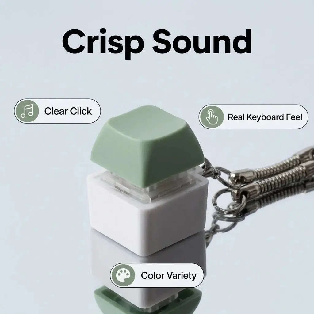 Custom 1 Key Mechanical Keyboard – Choose Keycap 31 Color & Switch Type (3 types) – DIY Keyboard Fidget Toy – Stress-Relief Finger Clicker