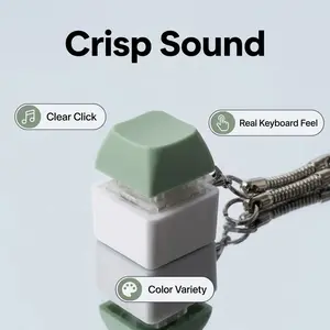 Custom 1 Key Mechanical Keyboard – Choose Keycap 31 Color & Switch Type (3 types) – DIY Keyboard Fidget Toy – Stress-Relief Finger Clicker