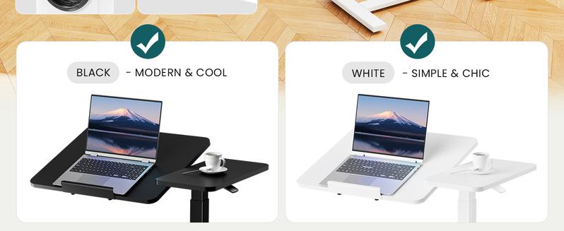 Sweetcrispy Store-Overbed Bedside Table with Wheels, Adjustable Hospital & Home Use Bed Table, Rolling Laptop Table, Mobile Standing Desk