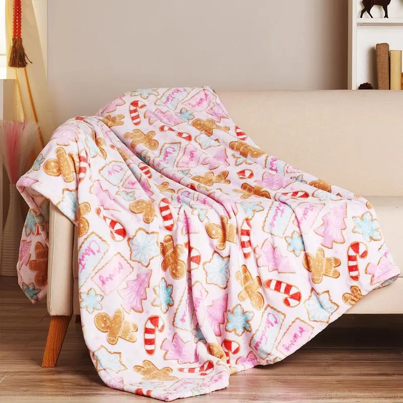 Christmas Blanket - Stylish and Cute Christmas Snow Blanket and Throw - Christmas Decor for Bedroom or Living Room - Soft and Plush -