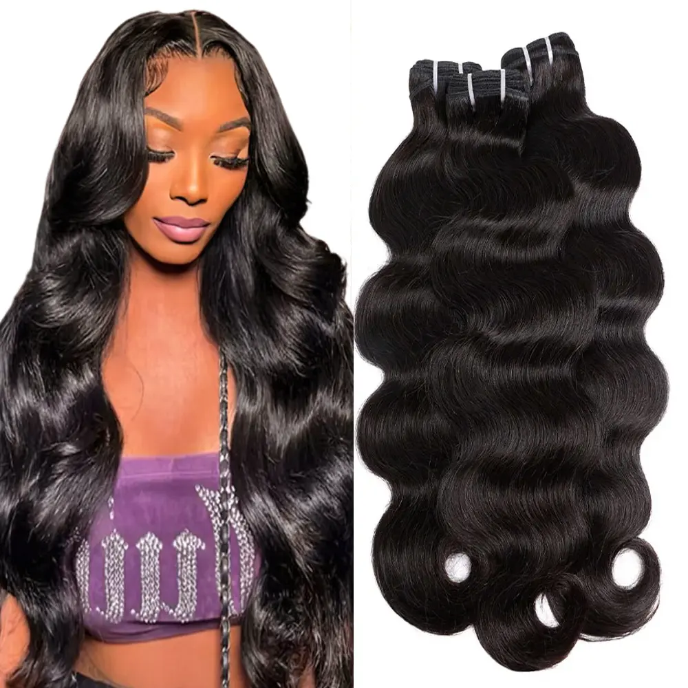 Msgem Hair 16A Body Wave 100% Human Hair Bundles Body Wavy 12-32 Inch 3/4Pcs Lot Weave Extensions No Chemical #DealsForYouDays#tiktokshopdealsforyoudays