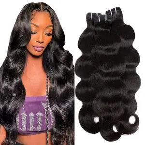 Msgem Hair 16A Body Wave 100% Human Hair Bundles Body Wavy 12-32 Inch 3/4Pcs Lot Weave Extensions No Chemical