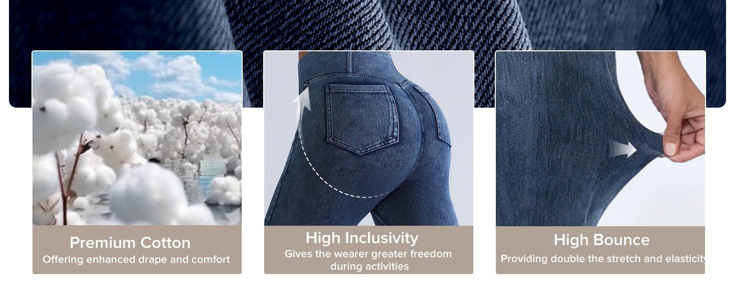 BRXL High Waisted Bootcut Flare Denim Jeans for Women - Crossover Waist & Illusion Pocket Design with Functional Back Pockets & Comfort Stretch Fabric#TikTokMadeMeBuyIt#Streetwear #outdoorfun-1 Fitness Yoga Pants