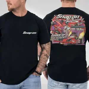 Snap-On Racing Turnin Up The Screws T-Shirt, Vintage Motorsport Drag Racing Graphic, Gift for Racing Fans