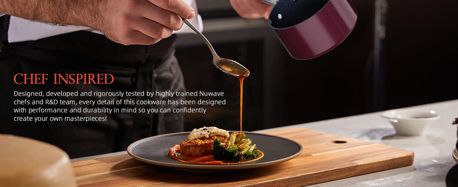 Deluxe PFAS-Free Ceramic Non-Stick Cookware That Doesn’t Peel or Burn Food (13-Piece Set)