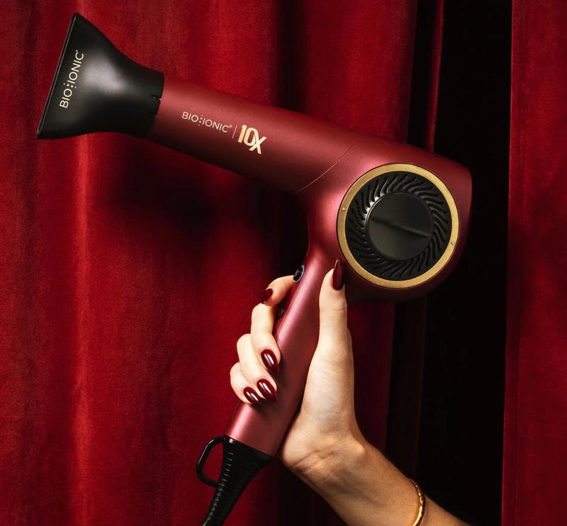 BIO IONIC OFFICIAL: Velvet Rouge 10X™ UltraLight Speed Dryer - Limited Edition - Powerful Lightweight Hair Dryer For Fast, Smooth Blowouts, Prevents Frizz, Dries Hair In Under 10 Minutes, For High Shine, For All Hair Types