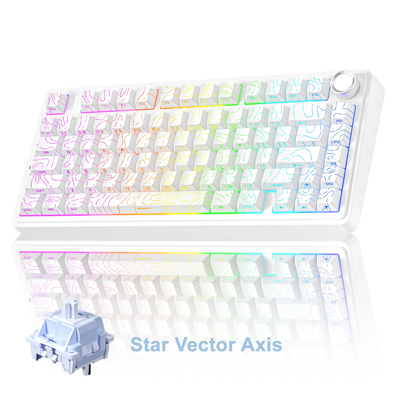 White Contours Lines