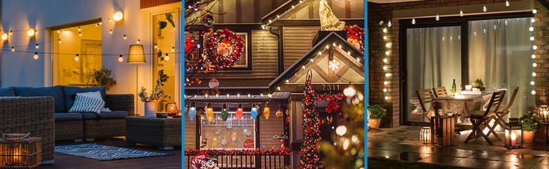 DEWENWILS Outdoor Extension Cord 1 to 3 Splitter, 3 Prong Outlets Plugs, Max 28ft End to End (40 FT Total),16/3C SJTW Weatherproof Wire-HSC103B1