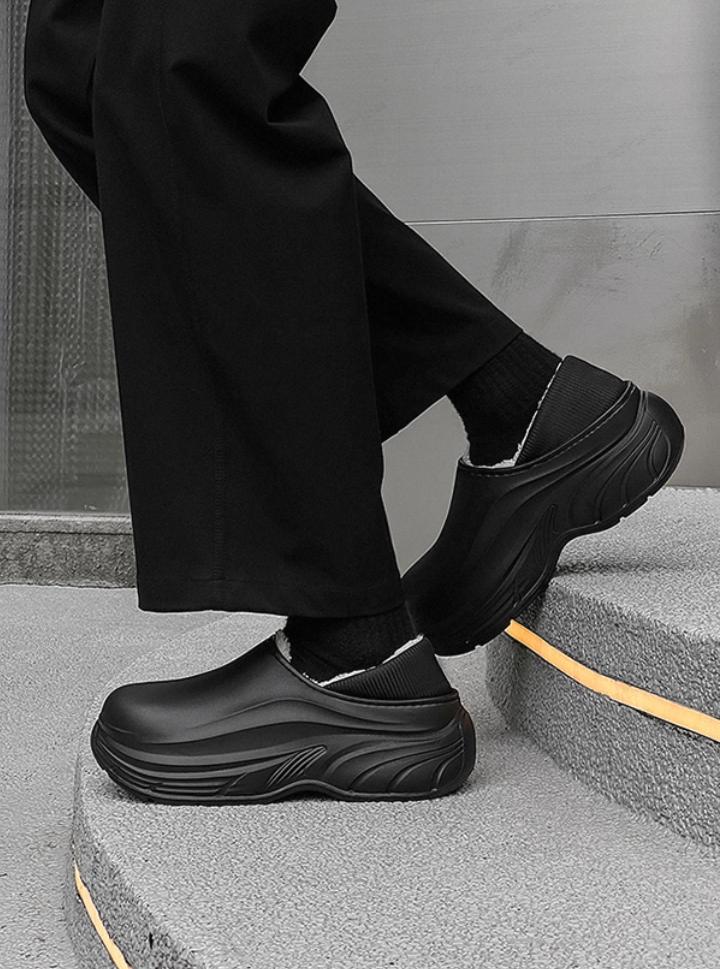 Warm Slip-Resistant & Waterproof Work Shoes for Women Easy On/Off Casual Home Footwear Gift Idea Black SlipOn Shoes Ideal for Daily Wear